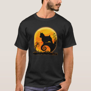 Norwich Terrier Dog And Moon Dog Halloween Costum T-Shirt
