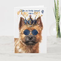 Norwich Terrier Dog King for Day Funny Birthday