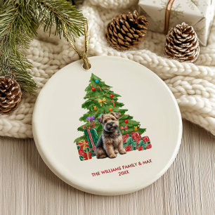 Norwich Terrier Dog Personalised Christmas Ceramic Tree Decoration