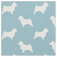 Norwich Terrier Dog Silhouettes Blue and White