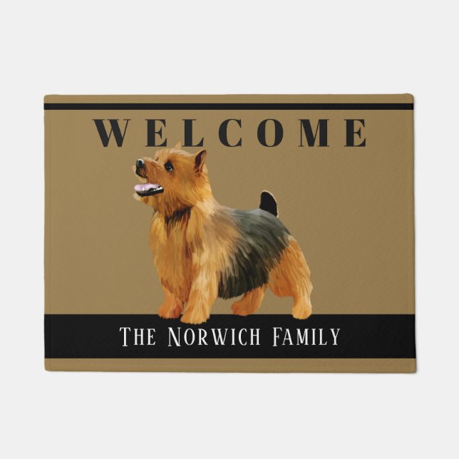 Norwich Terrier Doormat (Front)