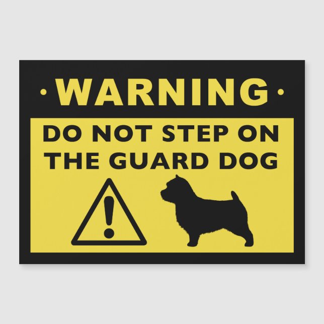 Norwich Terrier Funny Guard Dog Warning (Front)