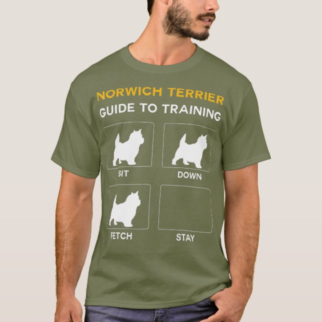 Norwich Terrier Guide To Training Dog Obedience T-Shirt (Front)
