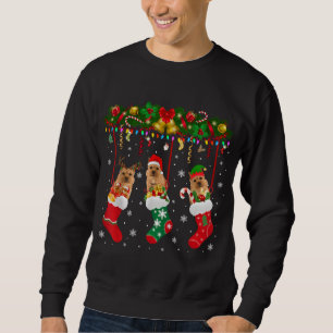 Norwich Terrier In Sock Xmas Reindeer Santa ELF Do Sweatshirt