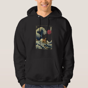 Norwich Terrier Japanese Kanagawa Wave Surf Dog Hoodie
