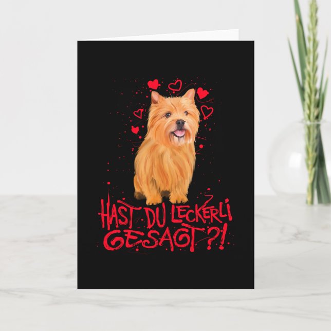 Norwich Terrier Love Saying Gift Card (Front)