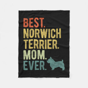 Norwich Terrier Mum Ever Dog Lovers Mother's Day Fleece Blanket