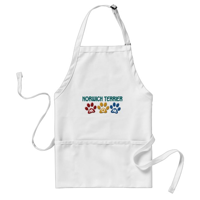 NORWICH TERRIER Mum Paw Print 1 Standard Apron (Front)