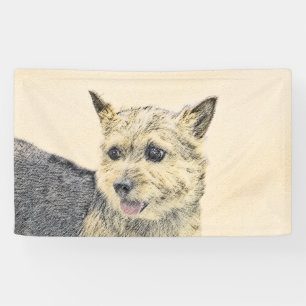 Norwich Terrier Painting - Cute Original Dog Art Banner