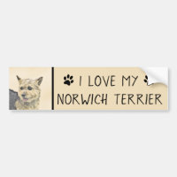 Norwich Terrier Painting - Cute Original Dog Art