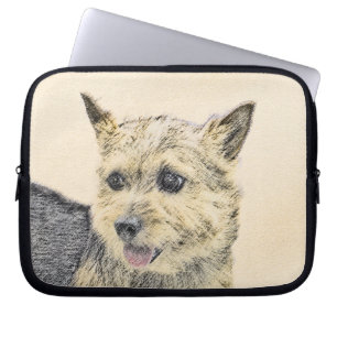 Norwich Terrier Painting - Cute Original Dog Art Laptop Sleeve