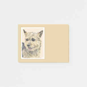 Norwich Terrier Painting - Cute Original Dog Art Post-it Notes
