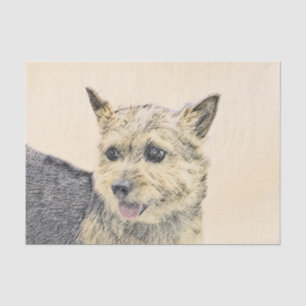 Norwich Terrier Painting - Cute Original Dog Art Tissue Paper