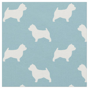 Norwich Terrier Silhouette Fabric