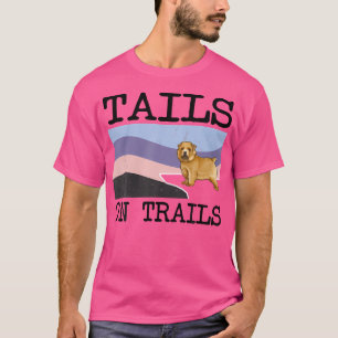 Norwich Terrier Tails On Trails Funny Dog Hiking T-Shirt