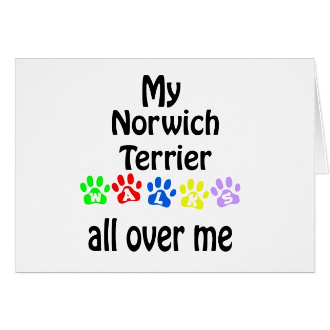 Norwich Terrier Walks Design (Front Horizontal)