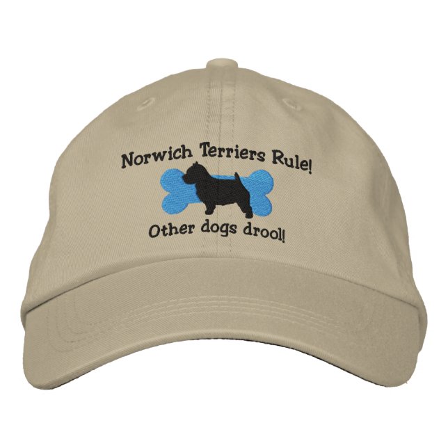 Norwich Terriers Rule Embroidered Hat (Front)