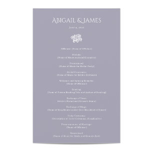 Norwich Wedding Program