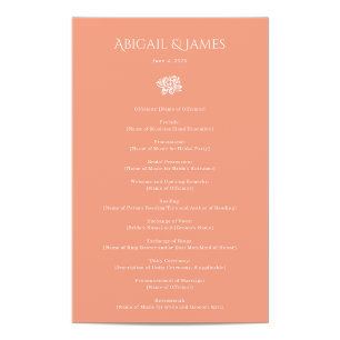 Norwich Wedding Program