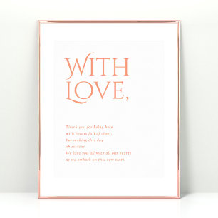 Norwich Wedding Thank You for Attending Sign