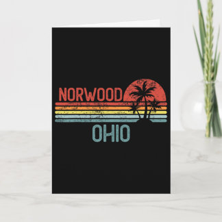 Norwood Ohio Funny Usa City Trip Home Roots  Card
