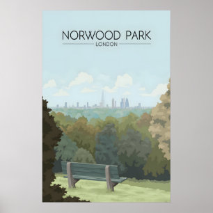 Norwood Park London Travel Poster