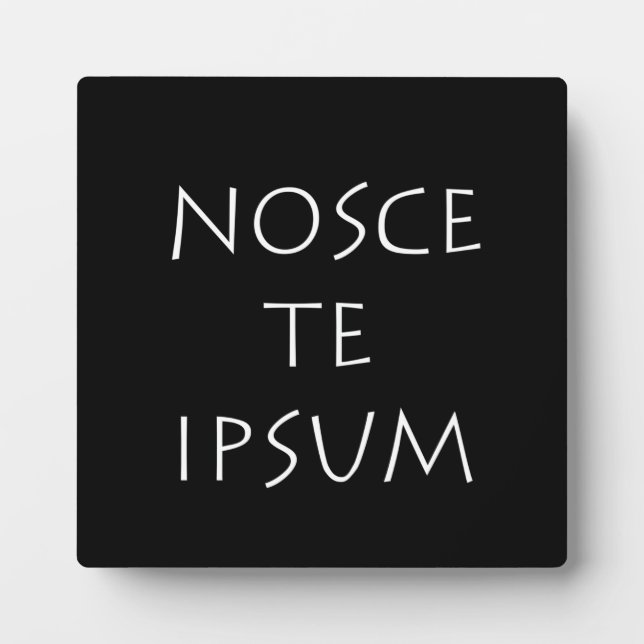 Nosce te ipsum plaque (Front)