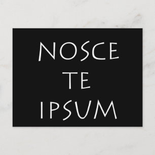Nosce te ipsum postcard