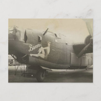 Nose art on a B24 Liberator Postcard