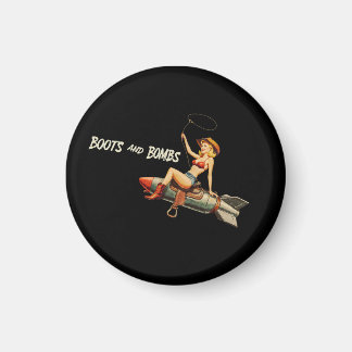 Nose Art Pinup Girl with Lasso  Magnet