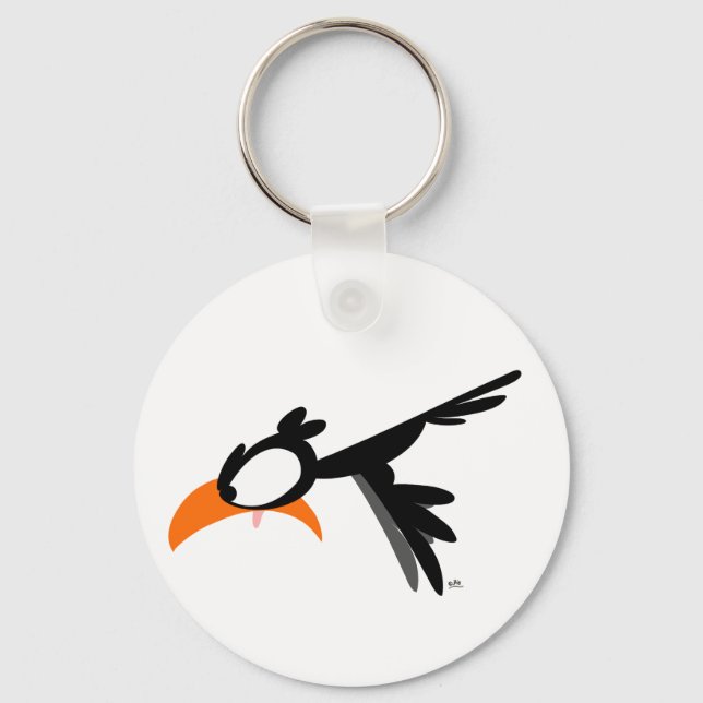 Nose-diving lil' birdie :) keychain (Front)