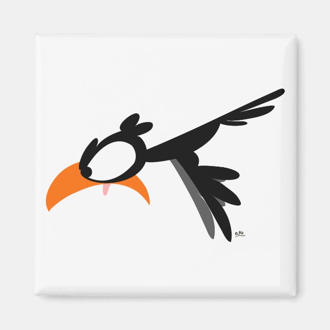 Nose-diving lil' birdie :) magnet (Front)