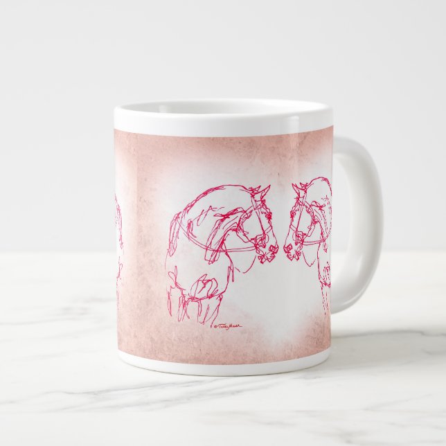 Nose to Nose Big Heart Big Mug (Front Right)