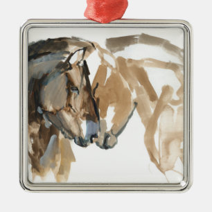 Nose to Nose Metal Tree Decoration