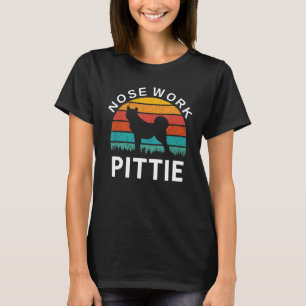 Nose Work Pittie Akita Dog Silhouette Atika Dog 2 T-Shirt