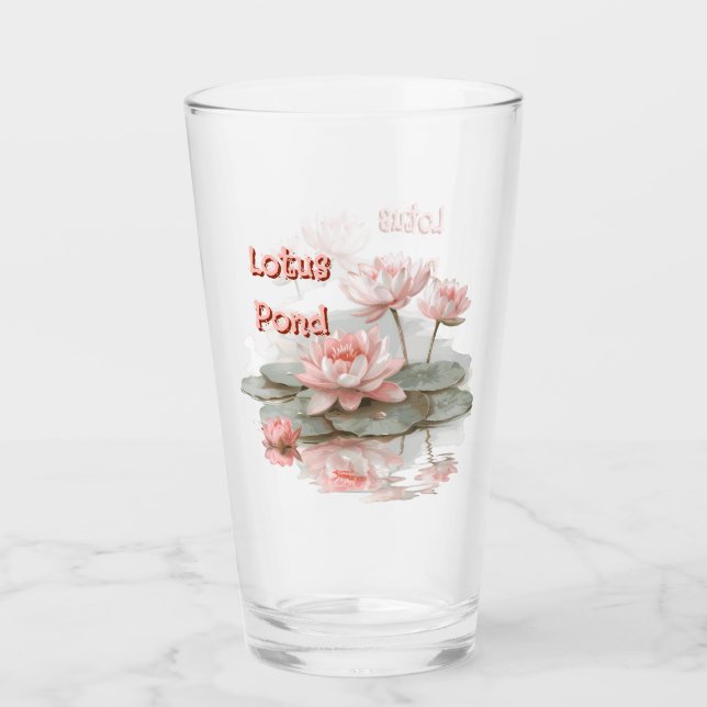 Nosegay Lotus Pond Glass (Front)
