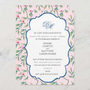 Nosegay Pink Rehearsal Dinner Invitation
