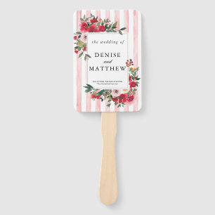 Nosegay Pink Wedding Hand Fan