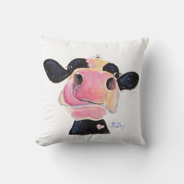 Nosey Cow 'Jammie Jessie' Throw Cushion (Front)