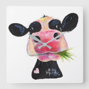 Nosey Friesian Cow ' HURLEY BURLEY ' Wall Clock