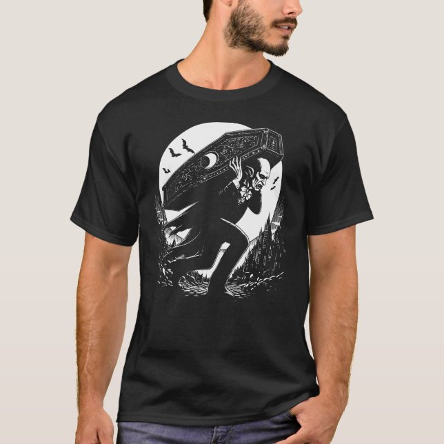 Nosferatu carrying his coffin T-Shirt (Front)