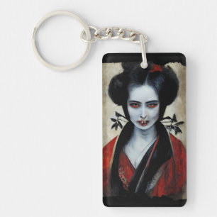 Nosferatu Geisha   Portrait Of A Vampire Key Ring