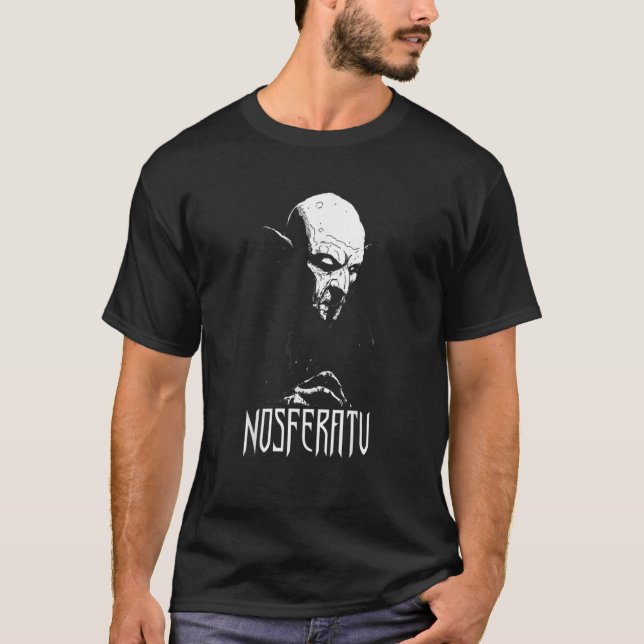 Nosferatu Vampire Classic Horror Flick Dracula Wh T-Shirt (Front)