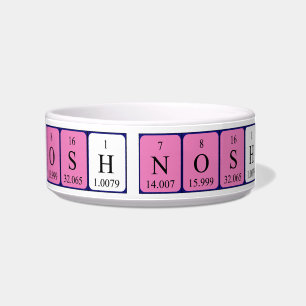 Nosh periodic table word pet bowl 1