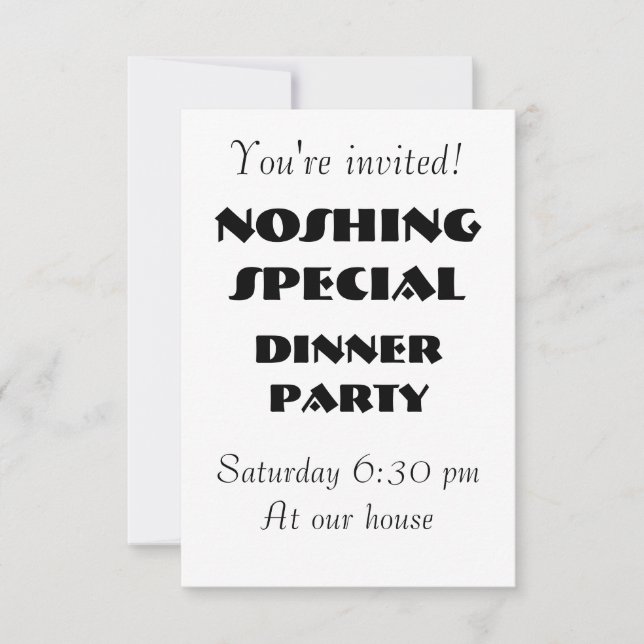 NOSHING SPECIAL Party Invite - Customisable (Front)