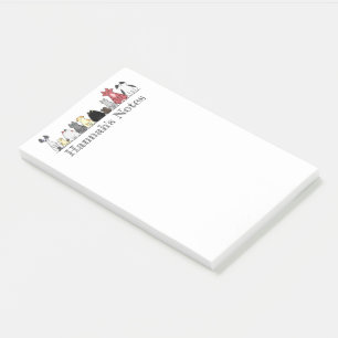 Nost-it Note Pad - Row of Cats