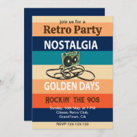 Nostalgia Golden Days Cassette Tape Retro Party