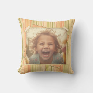 Nostalgia. Grunge Photo Effect Template Vintage Cushion