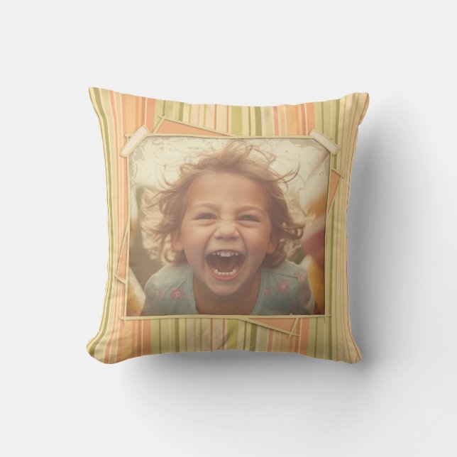 Nostalgia. Grunge Photo Effect Template Vintage Cushion (Front)