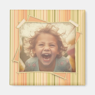 Nostalgia. Grunge Photo Effect Template Vintage Magnet